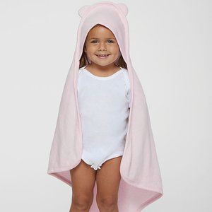 NWOT - INFANT HOODED TOWEL WITH EARS - Ballerina Pink